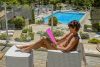 terrace of restaurant at camping village origan in provence