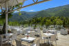 vue montagne terrasse restaurant village nudiste France